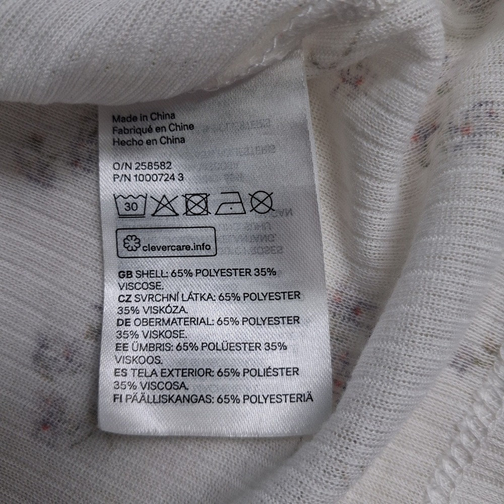 Brock Collection x H&M Womens Sm Racerback Tank Top Ribbed Stretch Floral Dainty - Picture 7 of 10